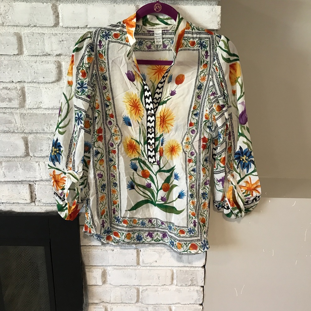Boho floral blouse
